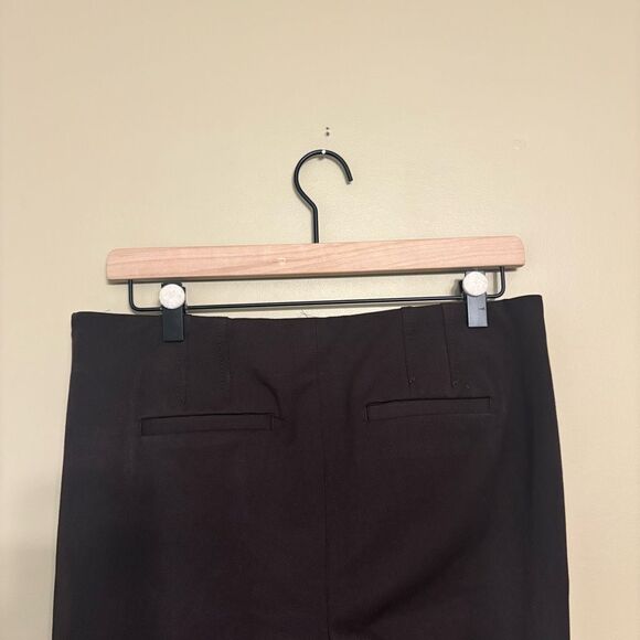 Talbots Womens Dark Brown Pleated Side Zip Dress Pants Trousers Petite 6 - Picture 3 of 8